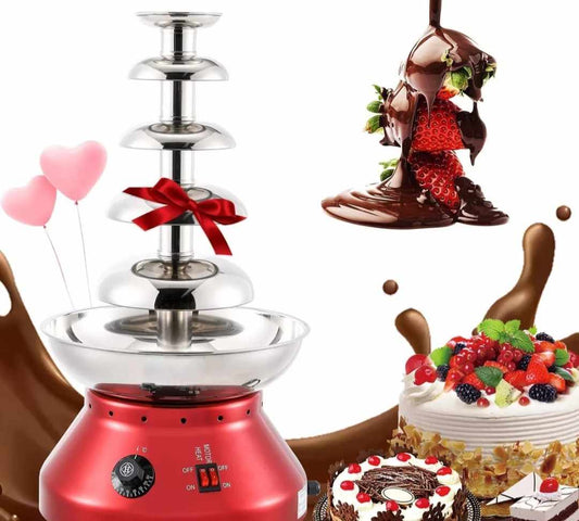 Fuente de Chocolate Eléctrica 5 Niveles en Acero Inoxidable