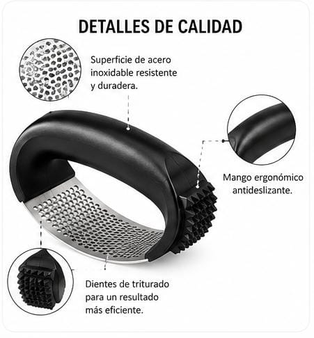 Prensa de Ajo 2 en 1 - acero inoxidable